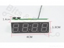 Display 3-in-1 klok / temperatuur / voltage rood